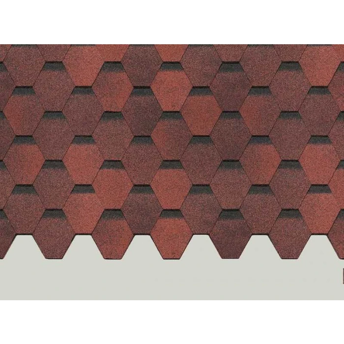Гибкая черепица Docke EUROPA КАРАТ Красный