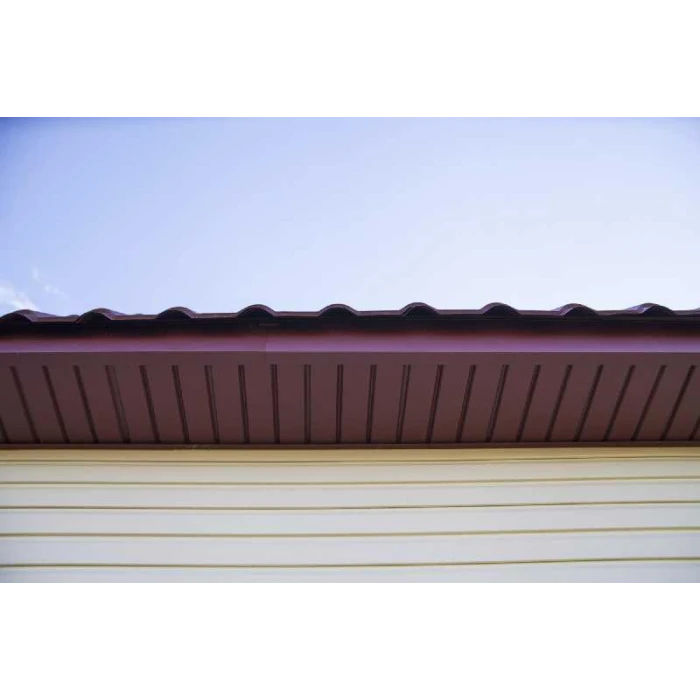 Софит металлический без перфорации 0,5 Satin Мatt с пленкой RAL 7024 мокрый асфальт